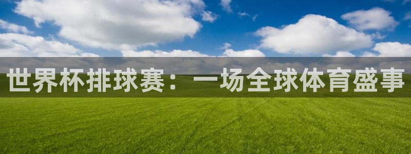  意昂平台：世界杯排球赛：一场全球体育盛事